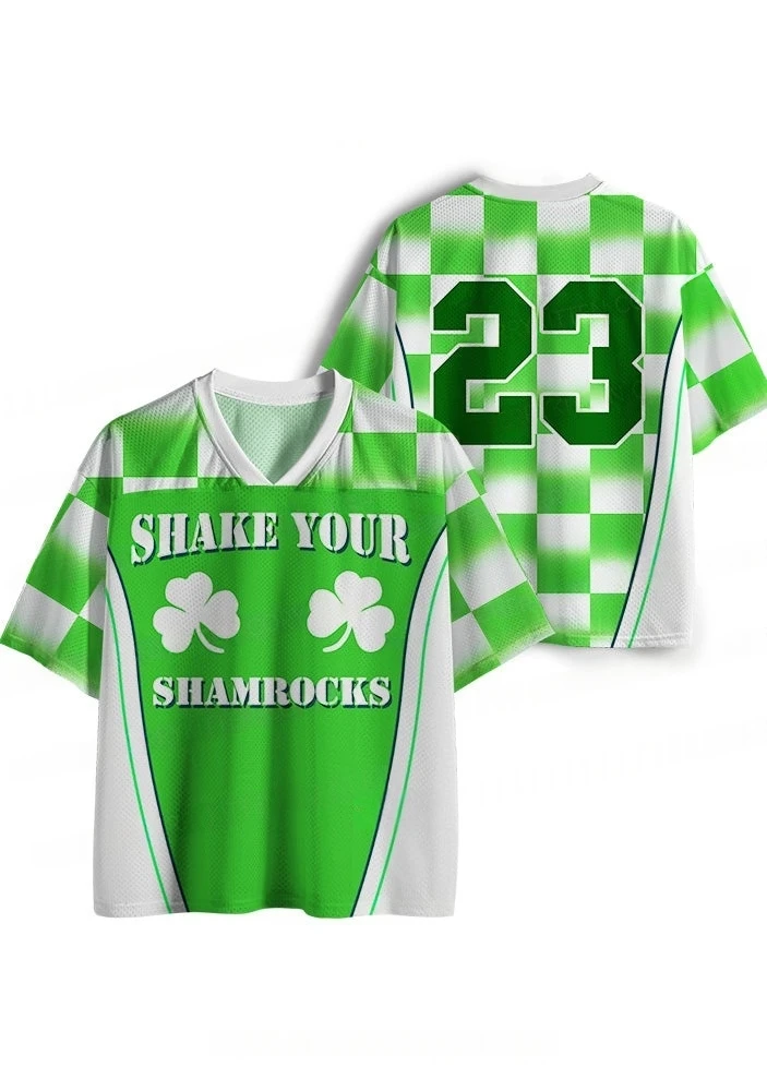 2026 New Jersey Sport-Kurzarmshirt, V-Ausschnitt Kurzarm-T-Shirt, Sport-Mode 3D-Druck Schnelltrocknendes Trikot