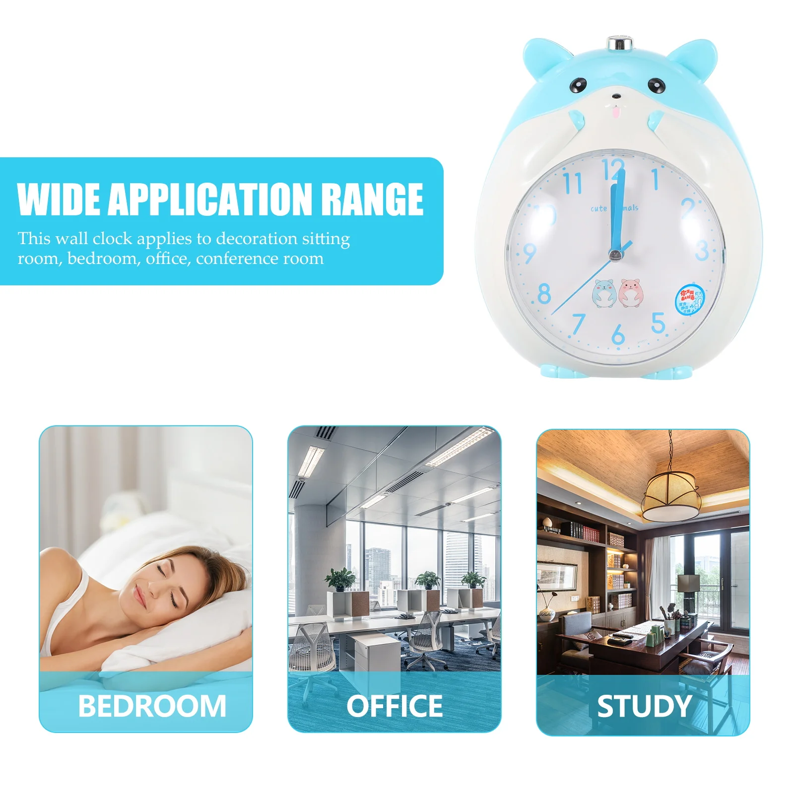 

Cartoon Alarm Clock for Number Desktop Decoration Clocks Bedside Pvc Cute