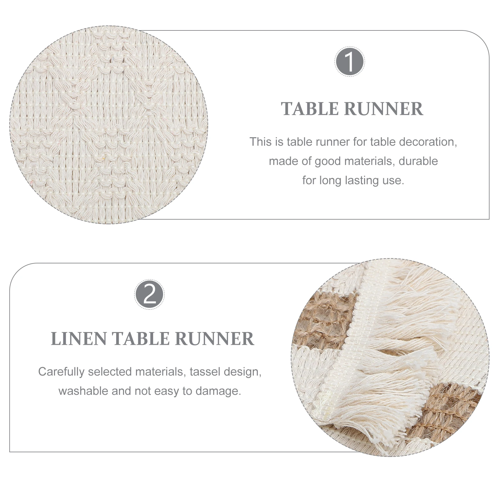 

Tassel Runner Linen Farmhouse Kitchen Coffee Table Decor Dining Room Decoration Home Holiday Banquet Decorative Table