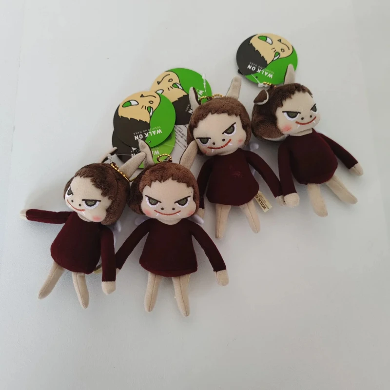 

Новая милая плюшевая кукла Нара Ёситомо 16 см с крыльями дьявола и ангела, подвеска для сумки, маленький сувенир, подарок на день рождения для девочки, рождественский подарок