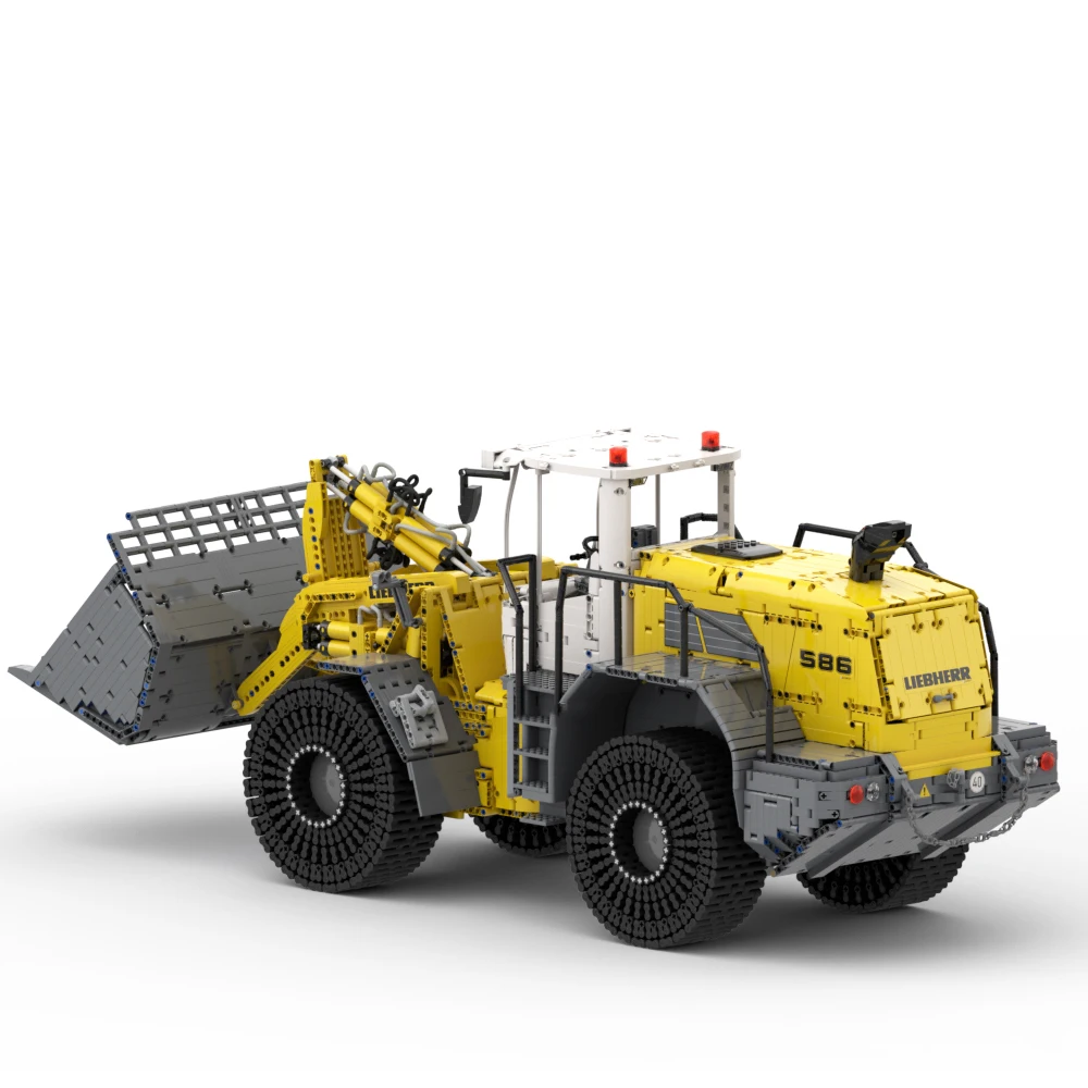 Nouveau Bulldozer pneumatique Liebherr L586 de haute technologie, énorme chargeur sur pneus, chariot élévateur, Kits de modèles de véhicules d'ingénierie, blocs de construction, jouet