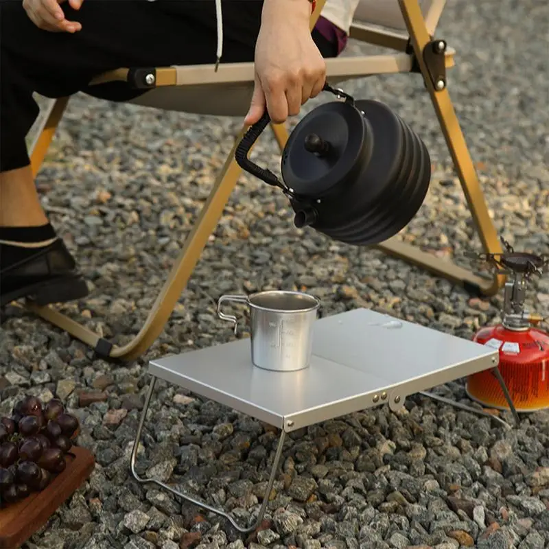 

Portable Camp Table Thermal Insulation Camping Side Table Space Saving Stable Design Folding Table For Outdoor Adventures