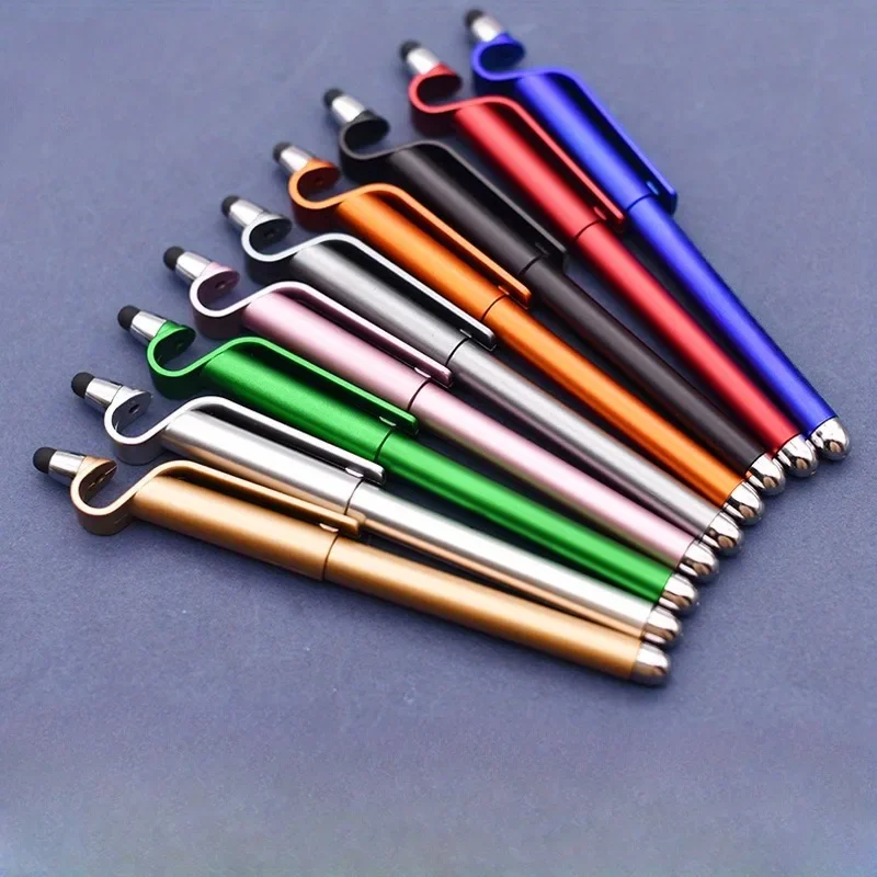 5 Stylus Pens For Capacitive Touch Screens Universal Stylus Ballpoint Pen Phone Stand 3 in 1 Stylists Pens For Tablet Laptop