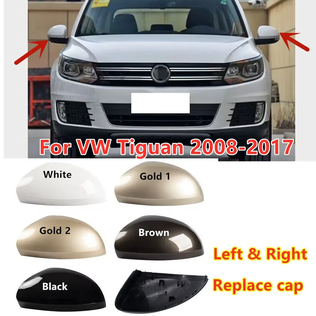 

Left Driver Right Passenger Side Rearview Cover Mirror Frame Shell Housing Trim For VW Tiguan 2008-2017