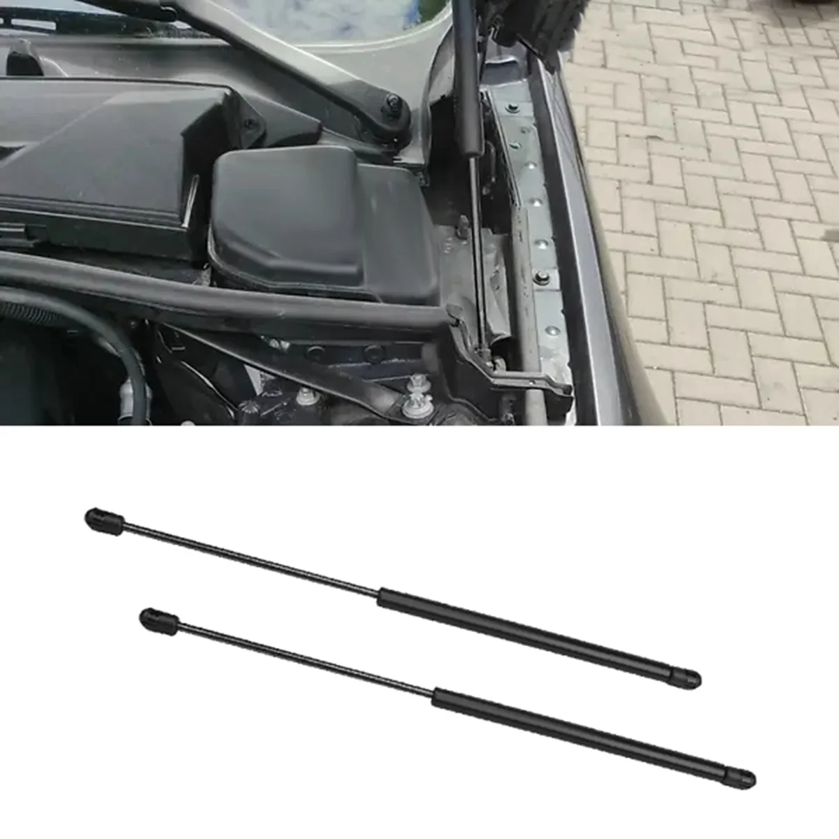 1Pair Front Hood Lift Struts 51237329410 for BMW X1 F48 2016-2019 Engine Cover Bonnet Support Shock Gas Cylinder Set