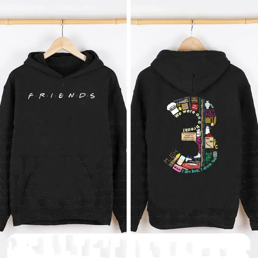 Friends Originality Hooded Sweater Sexmachine American Drama Printing Men's and Women's Same Round Neck Velvet Casual Sweater