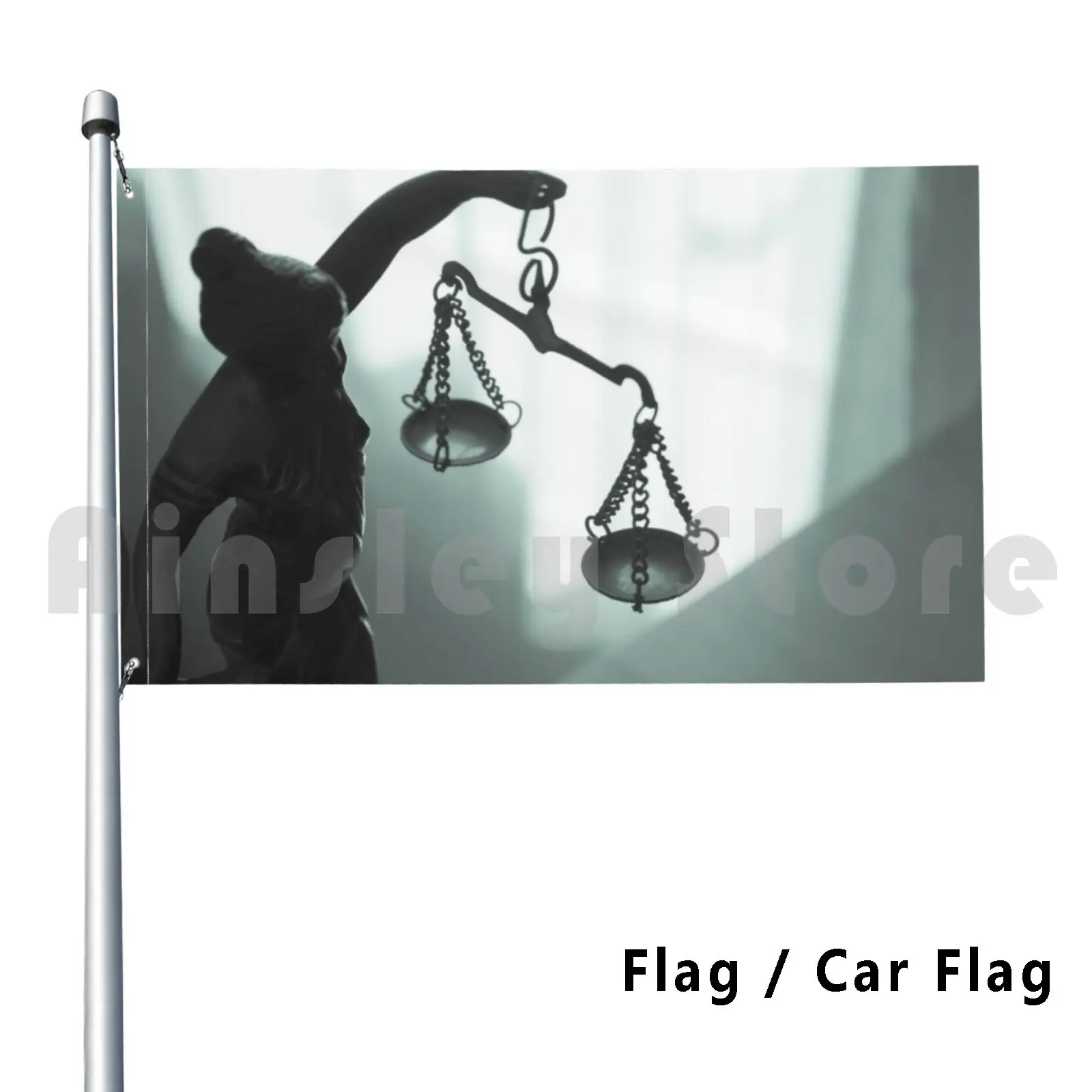 Metal Statue Symbol Of Justice Themis Flag Car Flag Funny Justice Law Lawyer Statue Themis Background