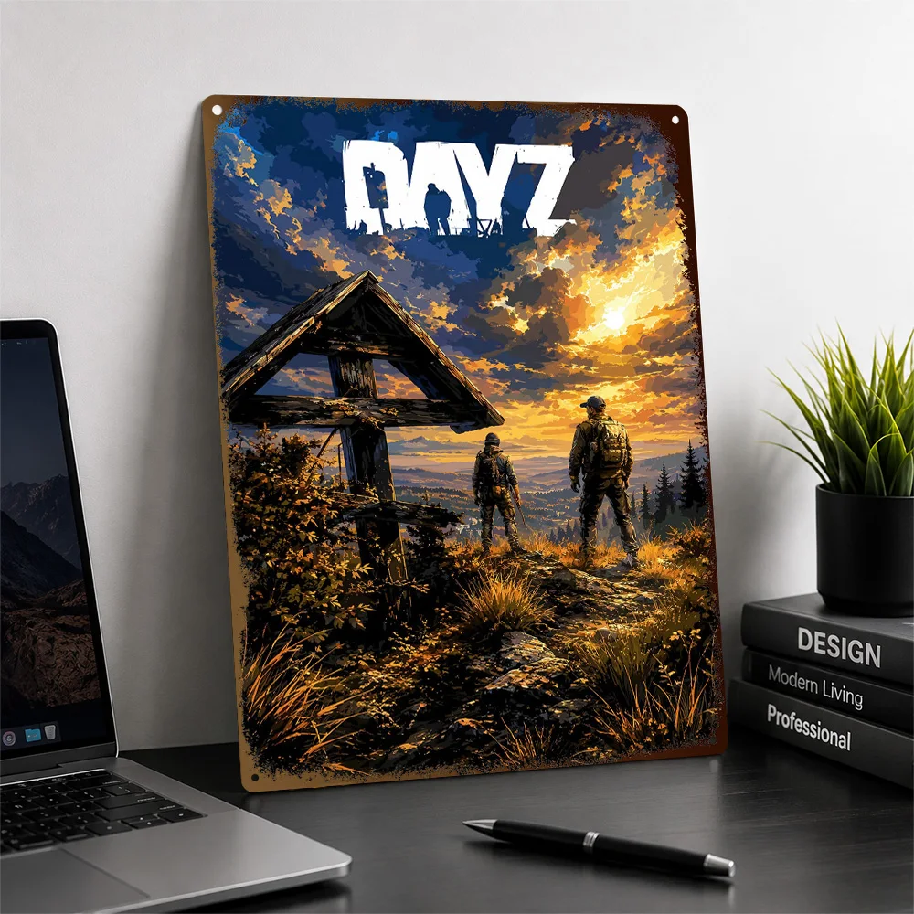 DayZ Sunset Cabin Survivor Aluminum Poster Customized Metal Tin Sign Battlefield Squad Design Wall Art Chosen By Strategy Fans