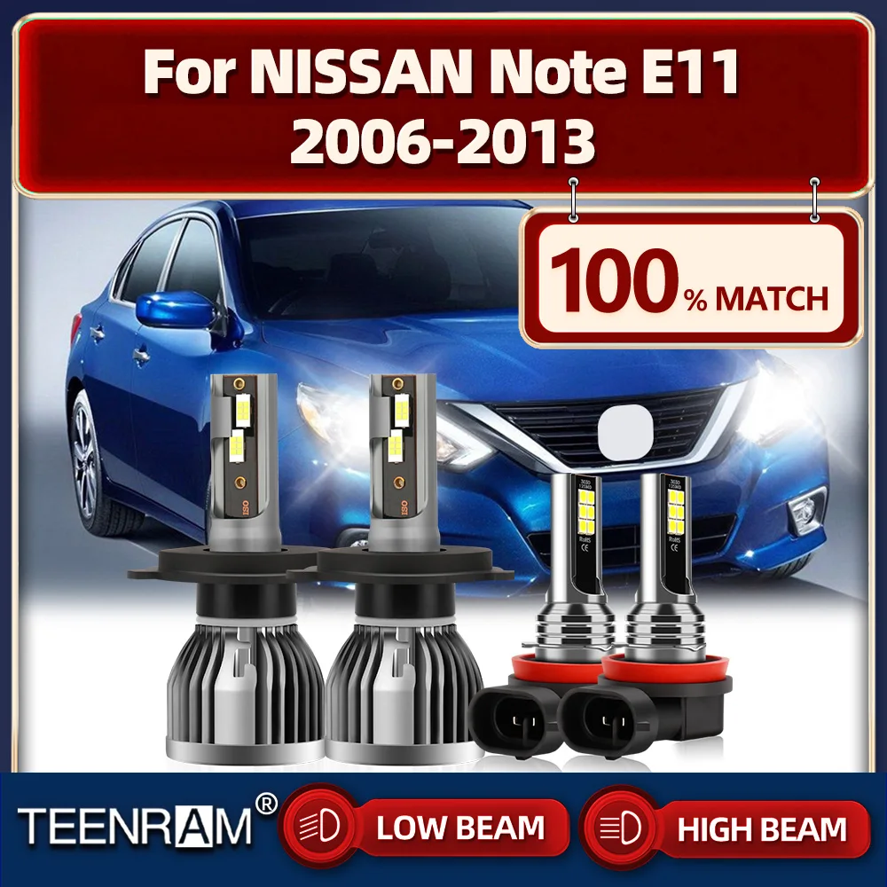 240W 40000LM LED Car Headlight Bulbs 12V 24V Auto Fog Lights 6000K White For NISSAN Note E11 2006-2008 2009 2010 2011 2012 2013