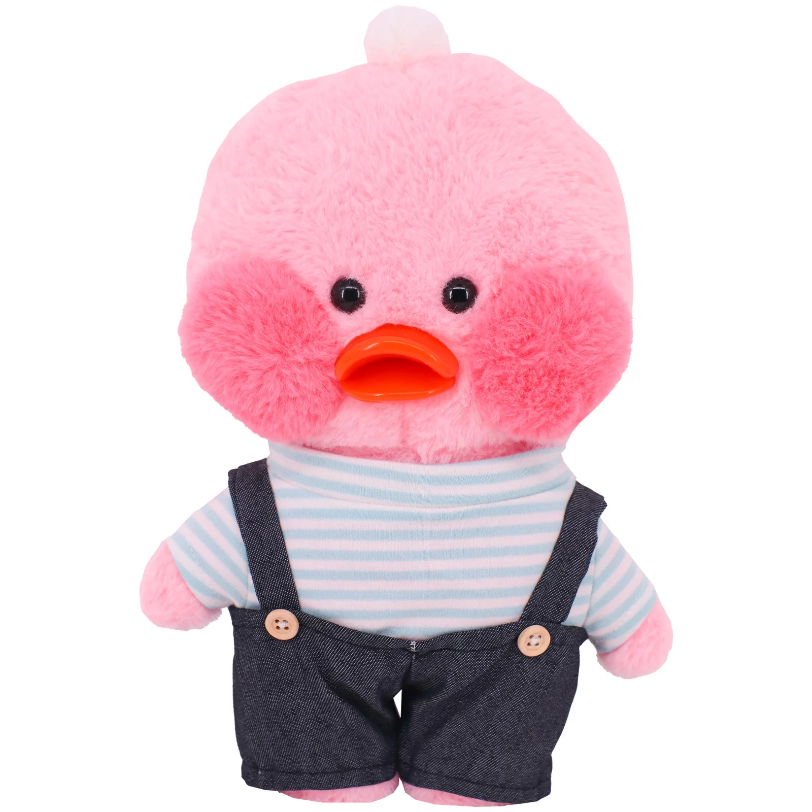 30cm Cafe Duck Clothes Accessories Dress Short Sleeve Denim Bib Set Plush Toy Soft Duck Doll Toy Birthday Girl Children Gift DIY