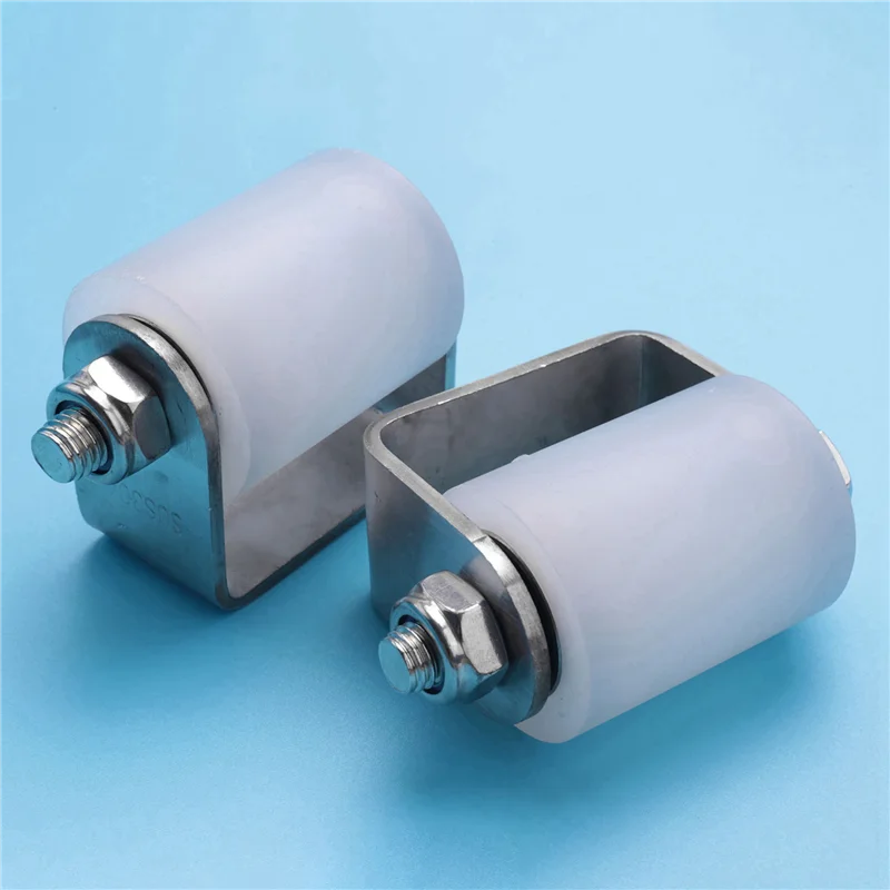 

ABRU-6Pcs Slide Gate Guide Roller 3 Inches Hard Nylon Sliding Rolling Gates Guider Heavy Duty Ball Bearing Side Roller