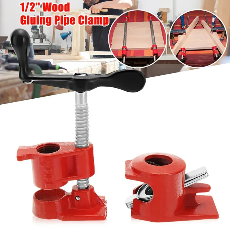 

Cup Holder 3/4 Inch Heavy Duty Pipe Clamp for Woodworking Wood Gluing Pipe Clamp Steel Cast Iron Pipe Clamp Carpentry Hand Tool