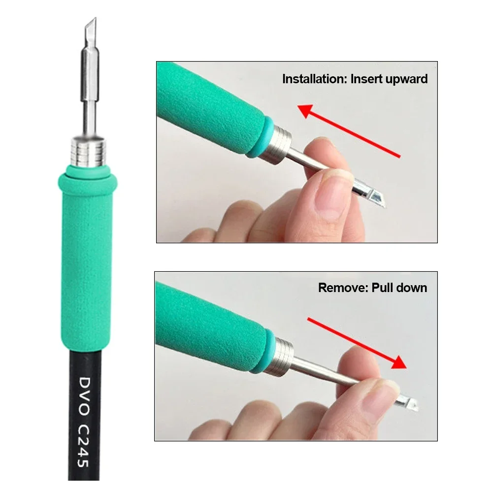 Puntas de soldador C210, C245, C115, núcleo de calefacción sin plomo, Compatible con JBC, Sugon, Aifen, Aixun, mango de estación de soldadura