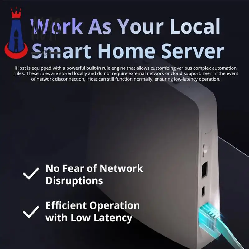 

A29F-Ewelink Ihost Smart Home Hub Aibridge Zigbee 3.0 Gateway Matter Частный локальный сервер для устройств Wi-Fi LAN Open API (4 ГБ) Du