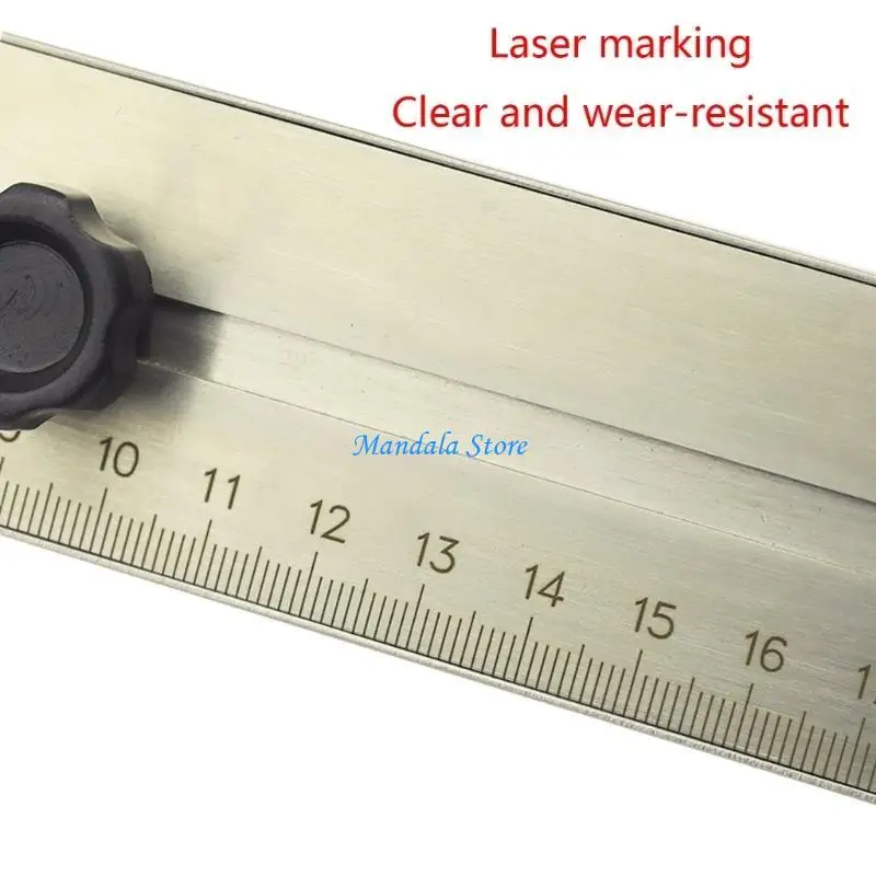 

U2JC Scribing Ruler Stainless Steel Marking Ruler Woodworking Measuring Tool
