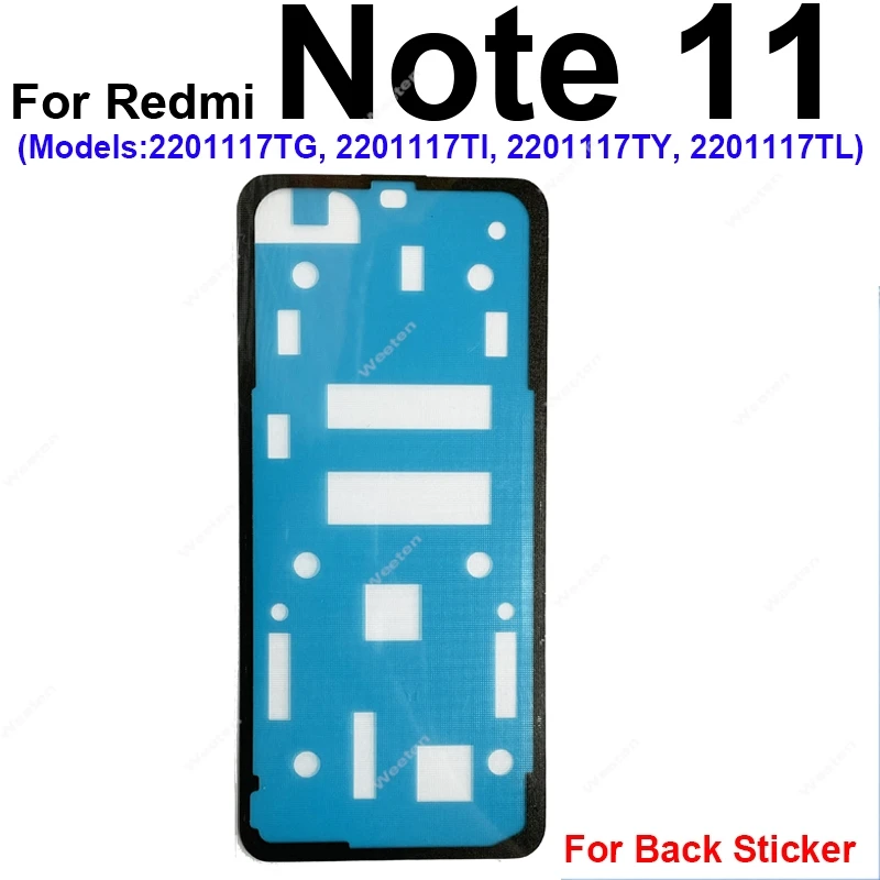 Cinta adhesiva para cubierta de batería de puerta trasera para Xiaomi Note 10, 11, 11T Pro + Plus Note 10, 10S, 11S, 11SE, 4G, 5G