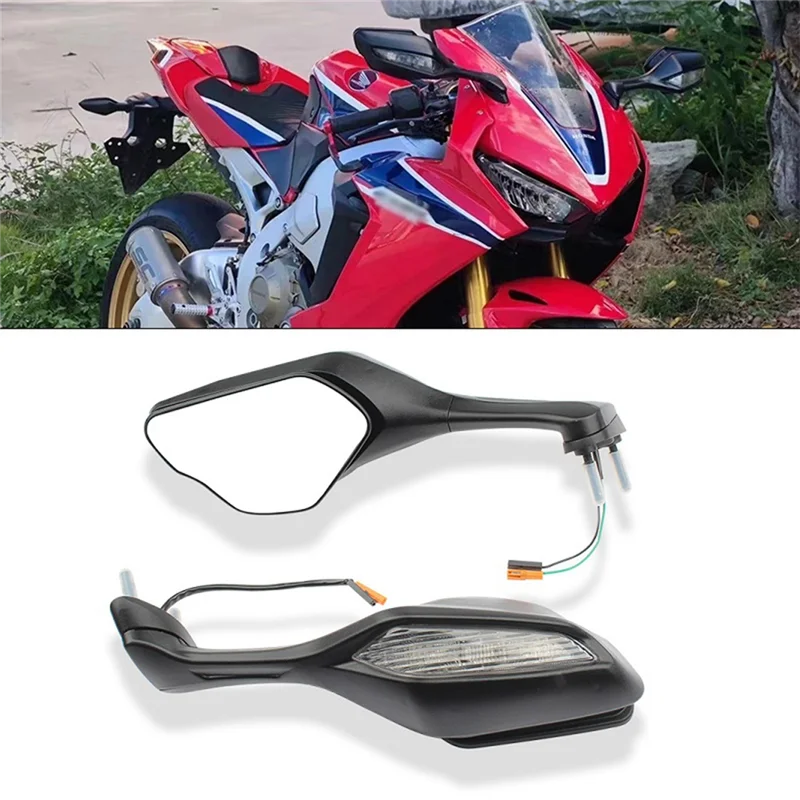 

Motorcycle Mirror Turn Signals Light Rear View Rearview Mirrors For Honda CBR1000RR CBR 1000 RR CBR1000 RR 2017-2023 Parts-A65M