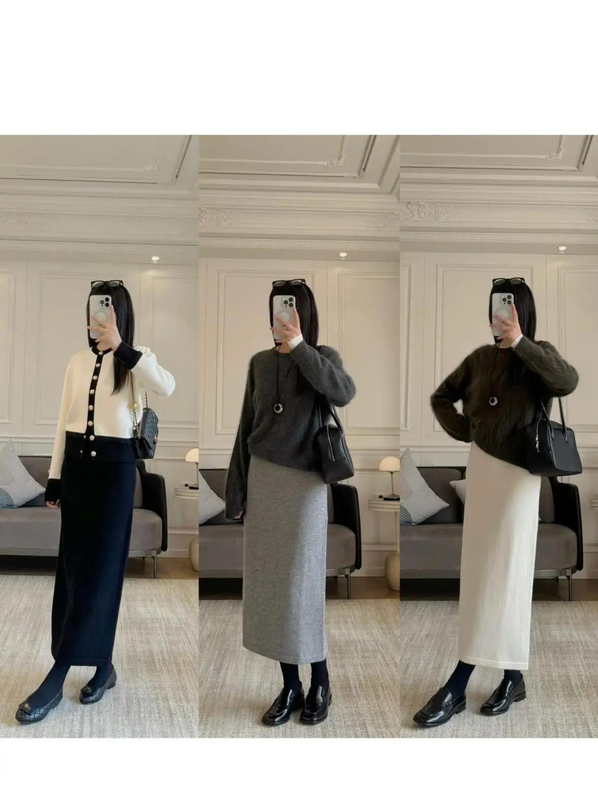 

Limited Edition TheryBaby Merino Wool High Waist Split Knitted f Skirt Tee Colors Autumn Faion Ladies' Knitted Sweater