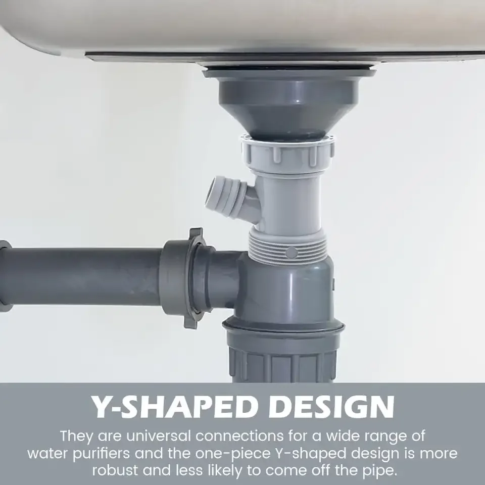 

Адаптер для слива раковины, тройник для трубы, Y-образный, с одним отверстием, перелив, кухонный канализационный разъем для ветвей, резьбовые фитинги, кухонные аксессуары