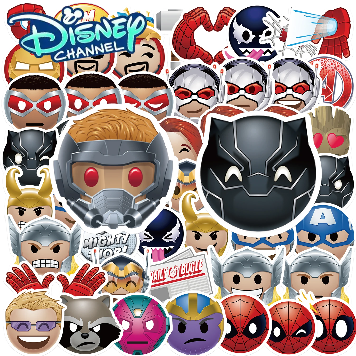 ディズニー 50 個の絵文字 アベンジャーズ ステッカー 日記 ラップトップ 荷物 スケートボード 漫画ステッカー 楽しい クラシック ギフト デコレーション