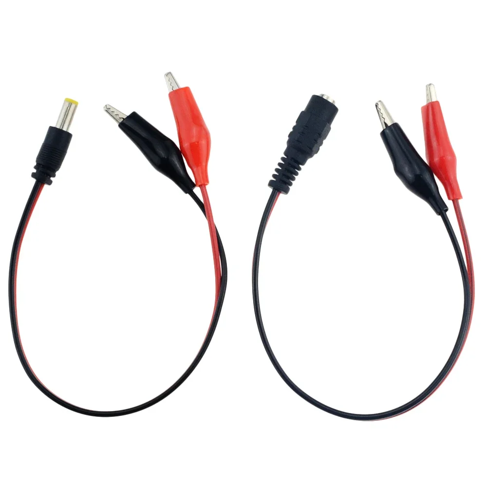 

Alligator Clip 5.5*2.1mm DC Power Plug Connector Adapter Plug 25CM Test Leads Wire DC Clips Crocodile Male Female Connect