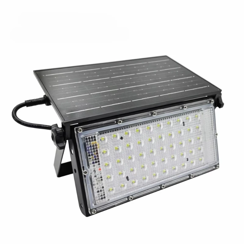 Outdoor Waterproof Light Emitting Diode Stadium Light Reflector Projector Folding Spotlight IP65 Solar Garden Flood Light