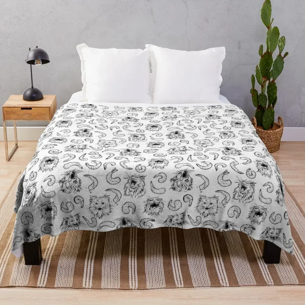 

Shrimpy Dreamz, Thurston the Cat Pattern Throw Blanket Thermal funny gift valentine gift ideas heavy to sleep Blankets