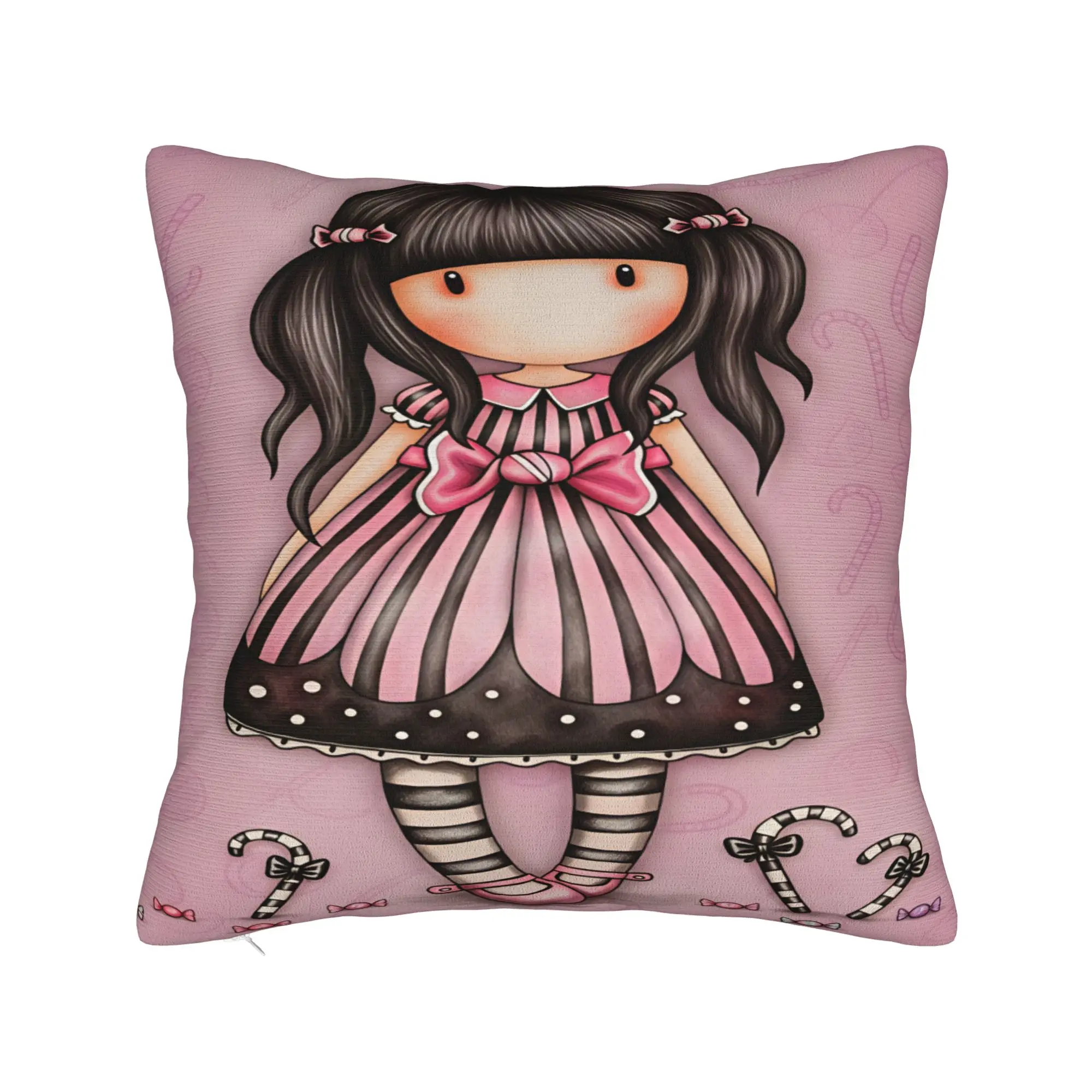 Cartoon Girl Santoro Gorjuss Pillow Cover  Cute Funny Pillow Case For Sofa Bedroom Home Decor Soft Pillowcases Gift