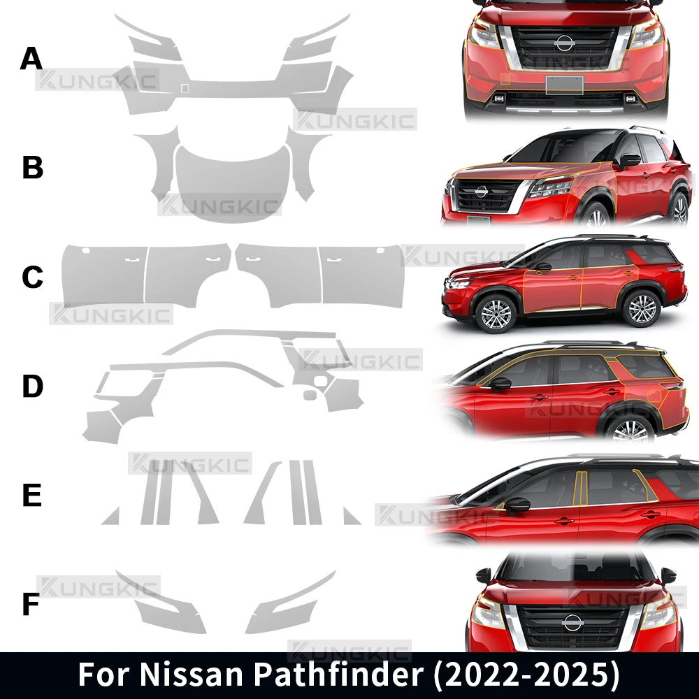 

For Nissan Pathfinder 2022 2023 2024 2025 Car Paint Protection Film Anti-scratch Exterior TPU Transparent Repair Body Sticker