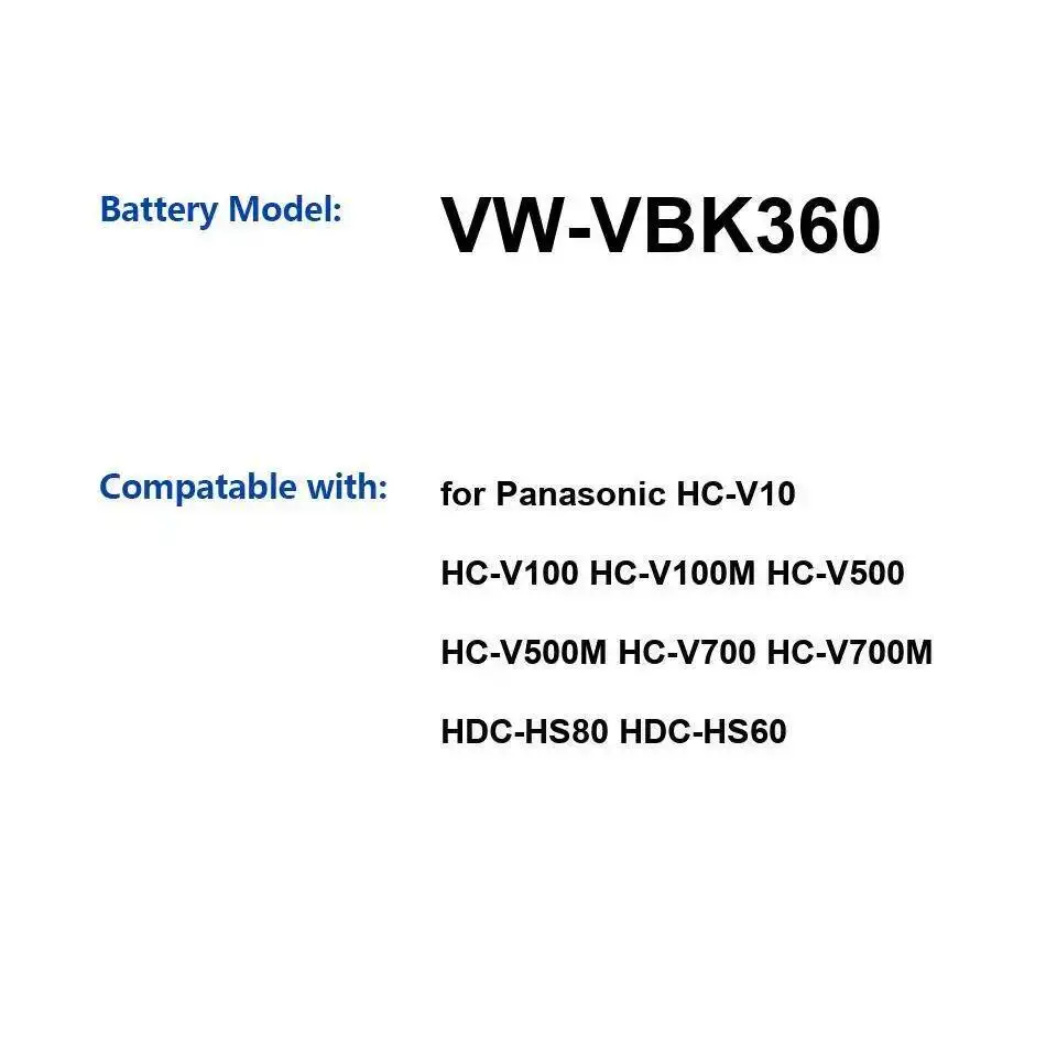 Camera Battery VW-V…