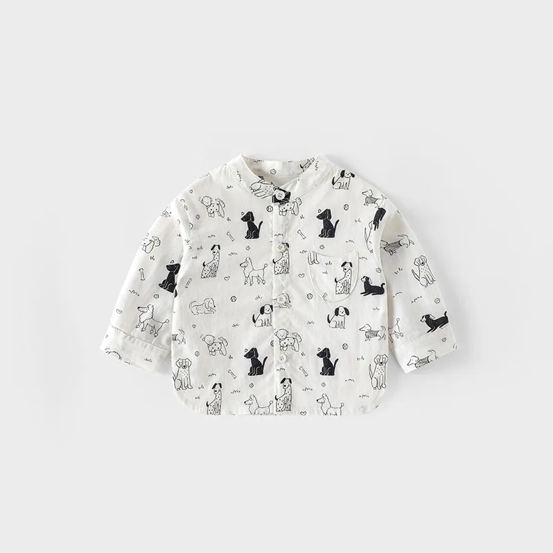 

MILANCEL New Autumn Kids Shirts 9M-5T Cartoon Full Printing Dogs Girls Sweet Blouse Korean Version Children Clothes Tops