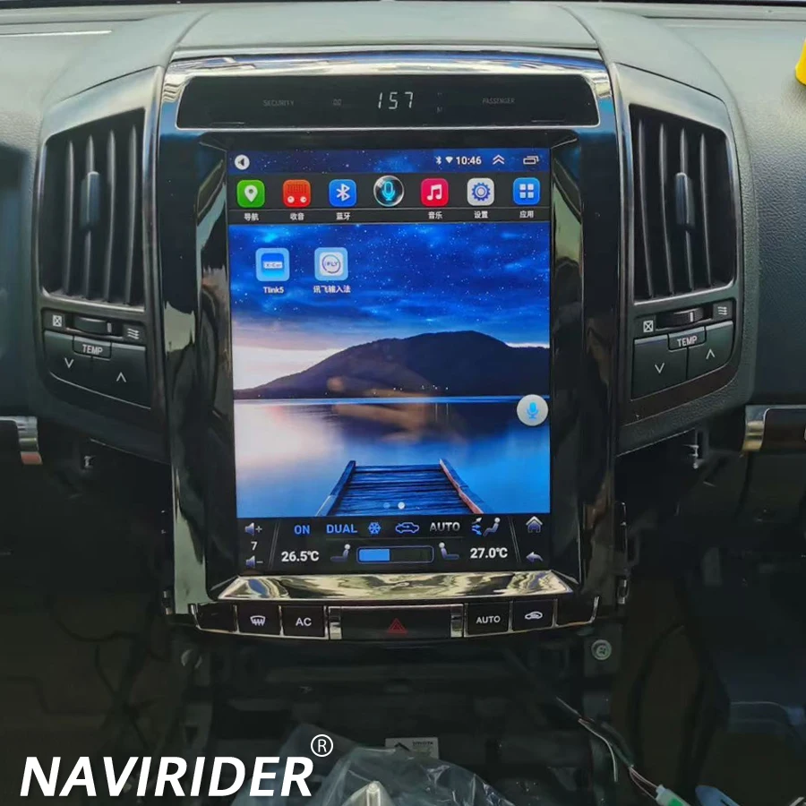 

12,1-дюймовый экран для TOYOTA LAND CRUISER LC200 2008-2015 Android 15, автомобильный мультимедийный видеоплеер, стерео 8 + 256 ГБ, GPS DSP Navi AHD