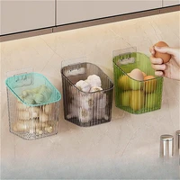 Caja de pared transparente para ajo y jengibre sin taladro