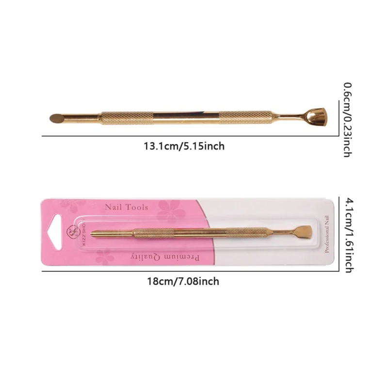 Doppia testa spingi cuticole Cutter Remover Salon Quality Gel Nail Polish Peeler raschietto durevole Manicure Pedicure Cleaner Tools