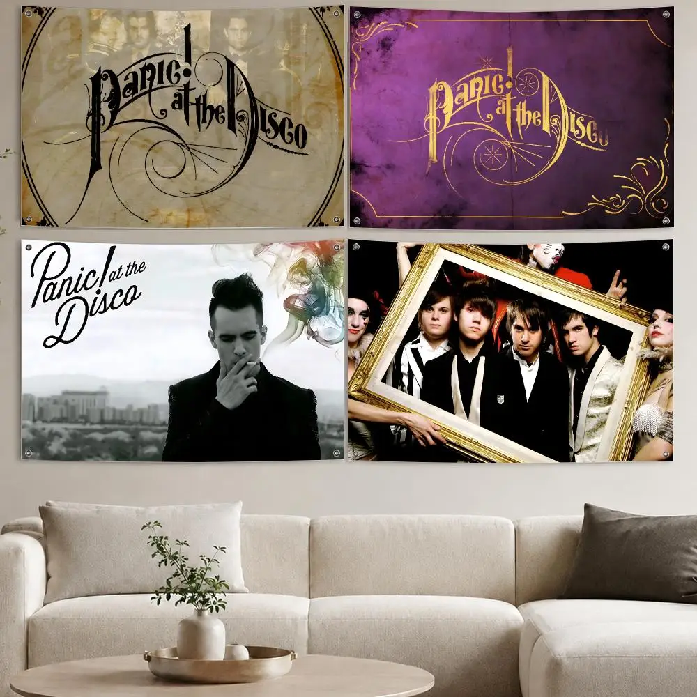 Panic! at the Disco Flags Aesthetic Wall Tapestry Printed Wall Hanging Living Room Party Outdoor Decor