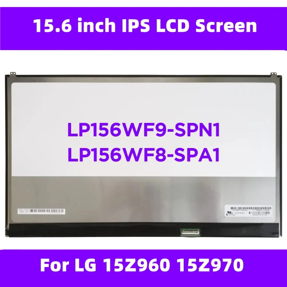 

15.6" Slim Laptop LCD Screen LP156WF9-SPN1 LP156WF9 SP N1 LP156WF8-SPA1 for LG 15Z970 15Z960 IPS Display 1920x1080 30pin eDP