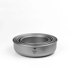 접시 세트 티타늄 그릇 1 세트, 가족 주방 식기 샐러드 그릇, 티타늄 용기, 300ml-900ml, Ti5375, 7 개