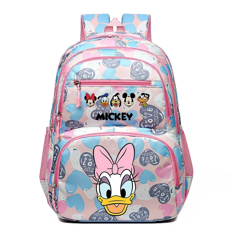 Disney Mickey Mouse Women Student Large Capacity School Bags for Girls Teenager Multi-pocket Schoolbag Rucksack Laptop Backpack