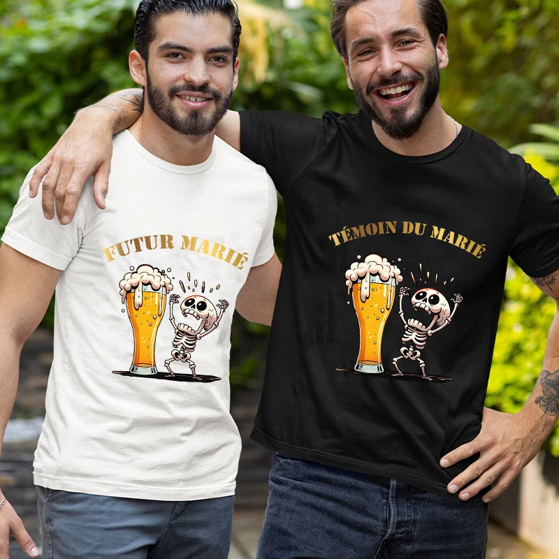 

Футболка для парня Evg Team Future, Мужская футболка для жениха на свадьбу, Y2k, топы, модная одежда в стиле Харадзюку с пивом, однократная Мужская футболка для молодых людей