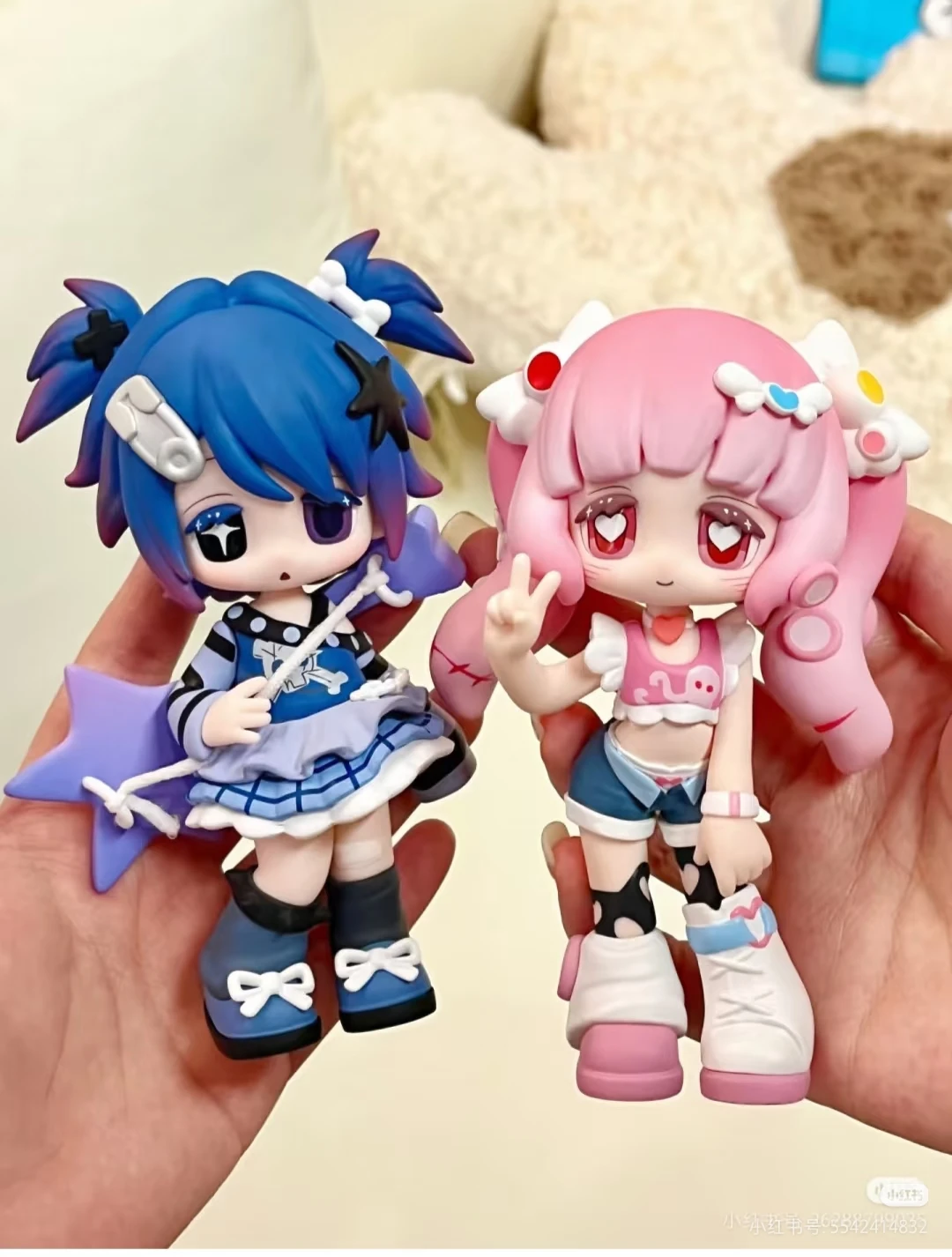 Kawaii menina figura de ação 1/12 escala articulações móveis lua caixa cega presente surpresa colecionável besta corpo boneca ornamento