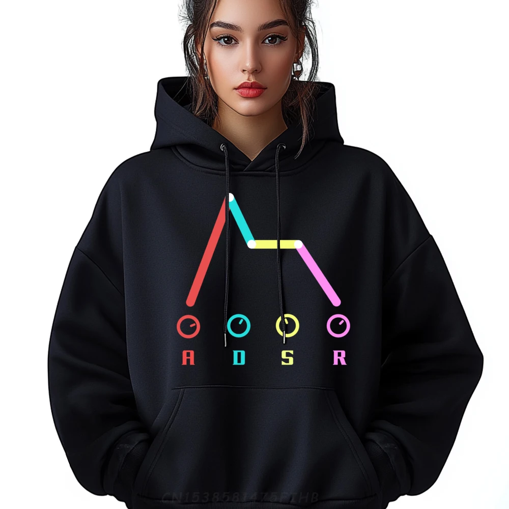 

Analog Synth Techno Producer ADSR Retro Nerd Plain Shirt Sweatshirts For Men Family