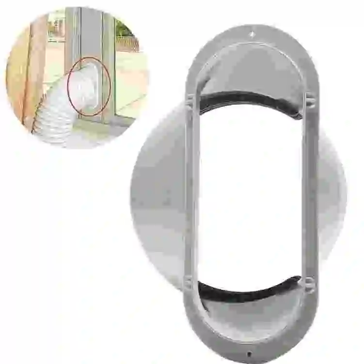 Newest Portable Window Kit 15CM Portable Air Conditioner Window Exhaust Duct Pipe Hose Interface Connector(Flat Nozzle)