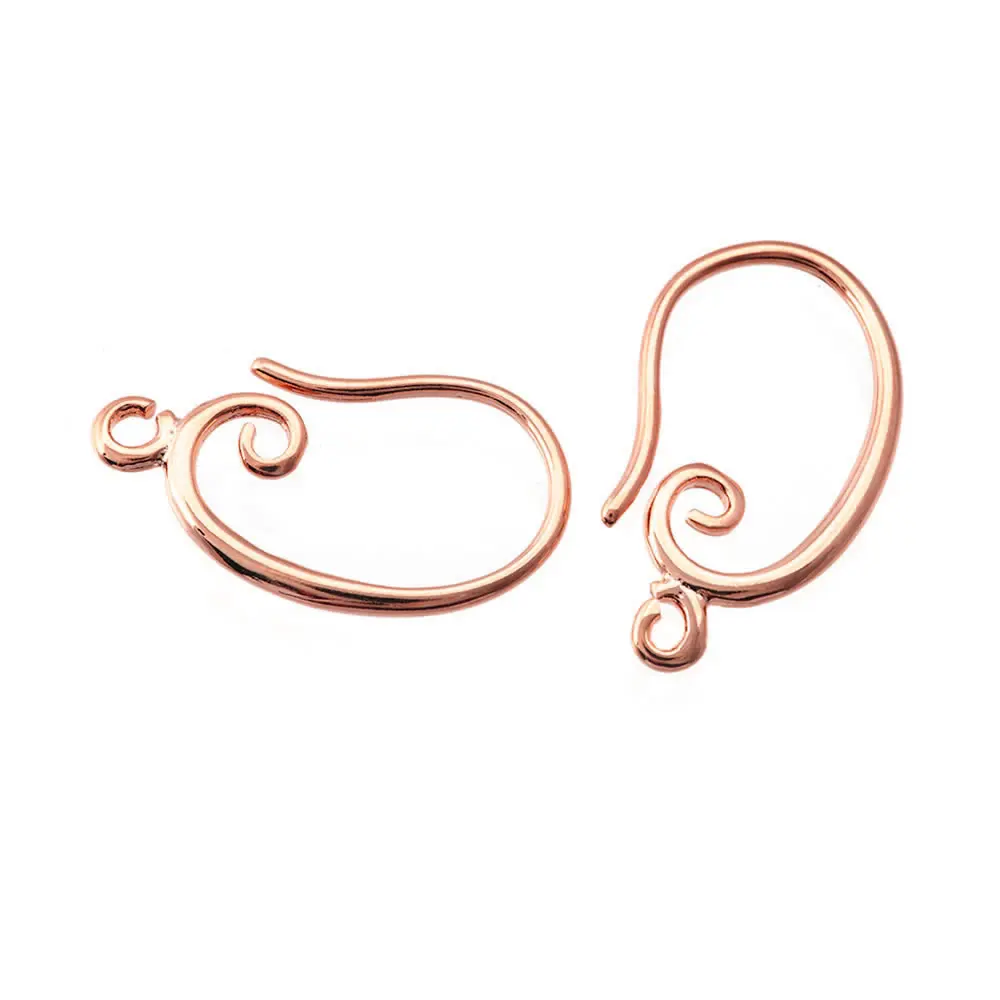 12 قطعة 10x16 مللي متر 11x19 مللي متر 18K الذهب اللون النحاس الشباك نمط أقراط السنانير أقراط مجوهرات صنع لوازم النتائج اكسسوارات