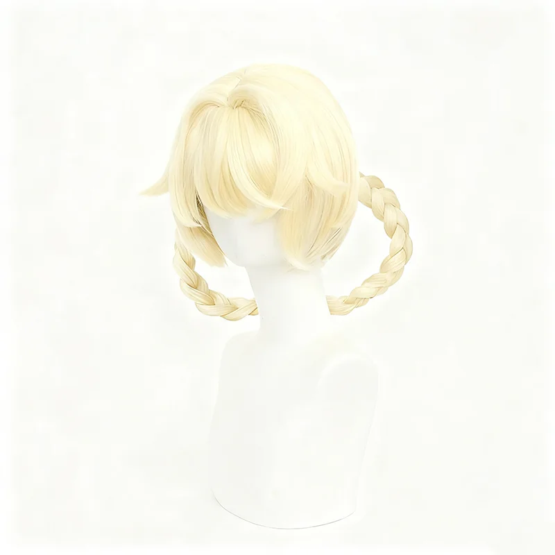 Game Genshin Impact Jahoda Cosplay Wig Womem Lolita Golden Hair Heat Resistant Synthetic Wig Carnival Dress Up Prop