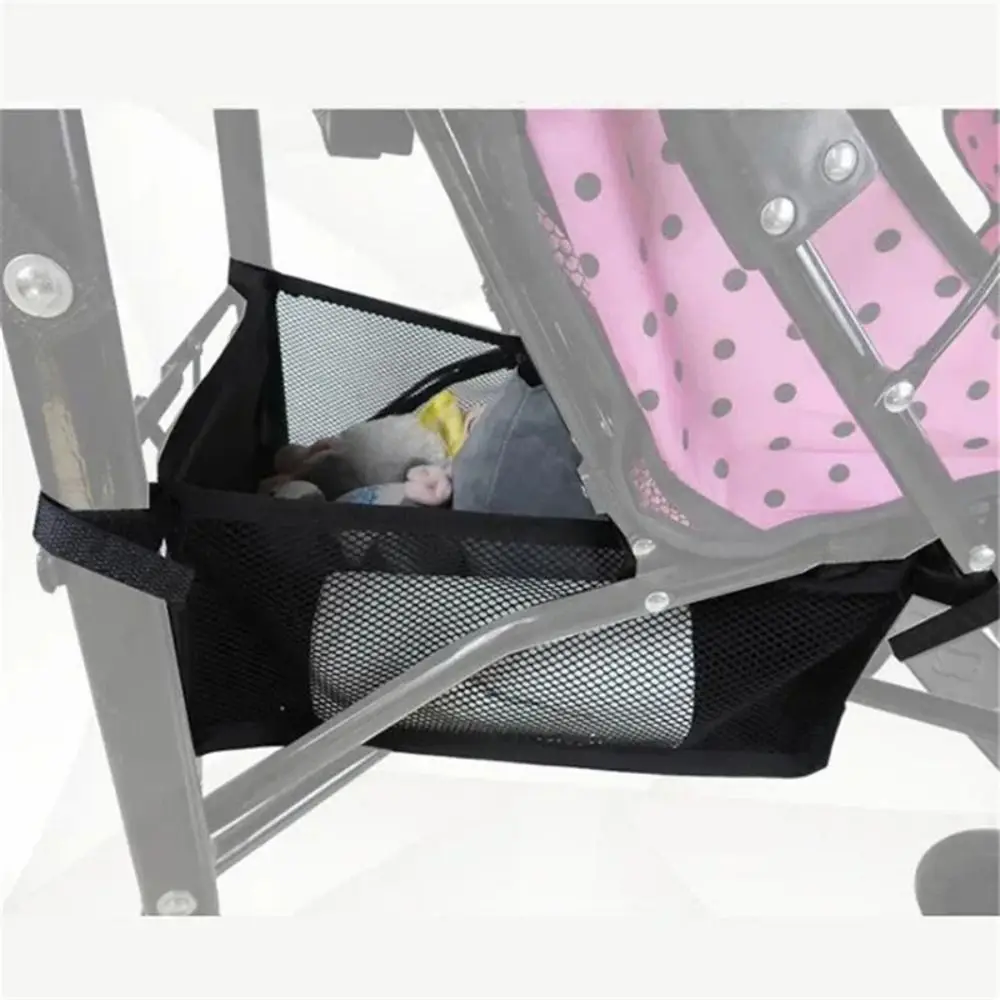 New Portable Baby Stroller Bottom Basket Hanging Universal Stroller Storage Bag Large Capacity Pram Bottom Organizer Shopping