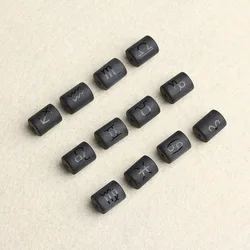 1Piece Twelve Zodiac Signs Black Bucket Beads Scattered Beads DIY Semi Finished Handmade Bead Accessories For Bracelet Neckalce
