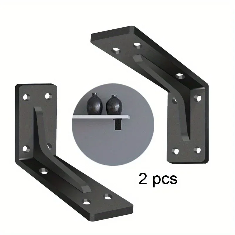 

2 шт., сверхмощные утолщенные расширенные скрытые скобы, угловые кронштейны, деревянные опоры для досок, глухие кронштейны для полок, L-образные кронштейны, полки