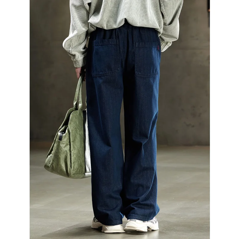 Men Loose Casual Straight Wide Leg Denim Jeans Pant Cityboy Campus Boys Plus Size Streetwear Fashion Baggy Jeans Trousers