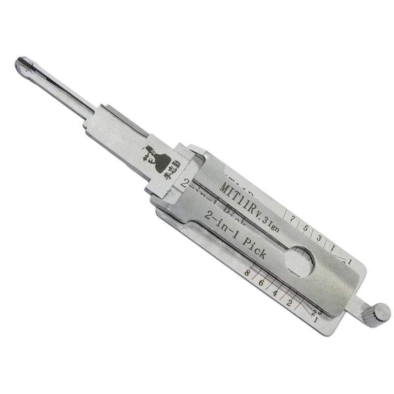 Herramienta de cerrajería 2 en 1 Original Lishi MIT11R Ign, ganzúa y decodificador de fresado plano para modelos Chrysler/Dodge/Shunfeng/Baojun