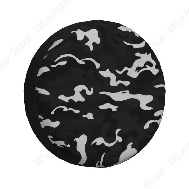 Custom Black Camouflage Military Camo Spare Tire Cover for Jeep Wrangler 4WD 4x4 SUV Car Wheel Protectors 14